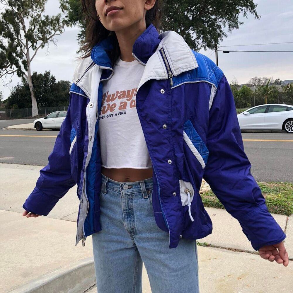 80s Retro Bright Colored Ski Jacket ⛷
